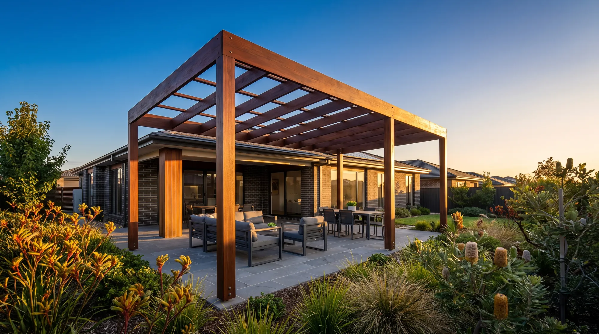 BT Built pergolas project in Melbourne